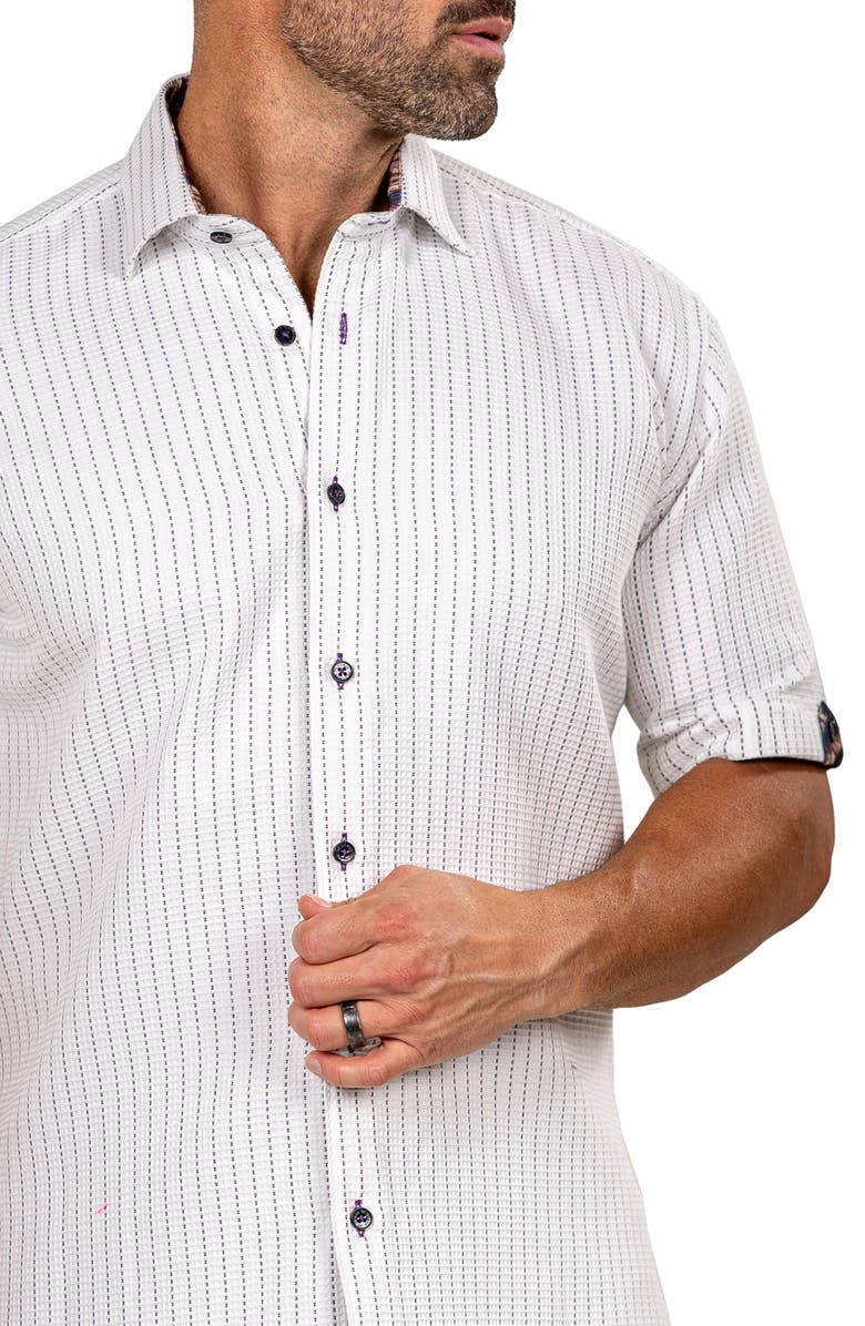 Maceoo Galileo Marthy Short Sleeve Cotton Button-Up Shirt, Alternate, color, 