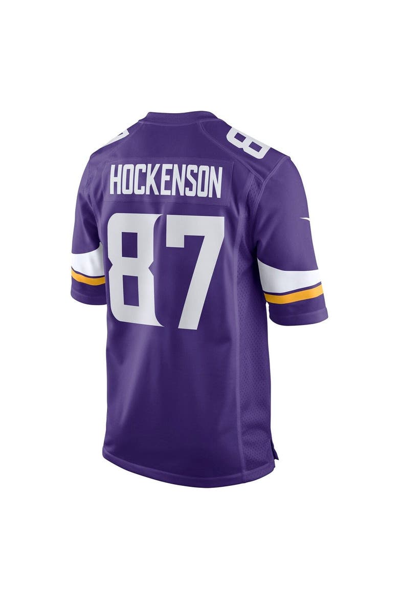Men's Nike T.J. Hockenson Purple Minnesota Vikings Game Player Jersey, Alternate, color, Purple
