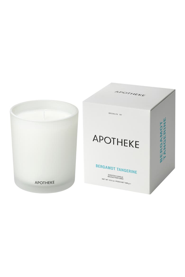 Bergamot Tangerine Classic Scented Candle, Main, color, WHITE