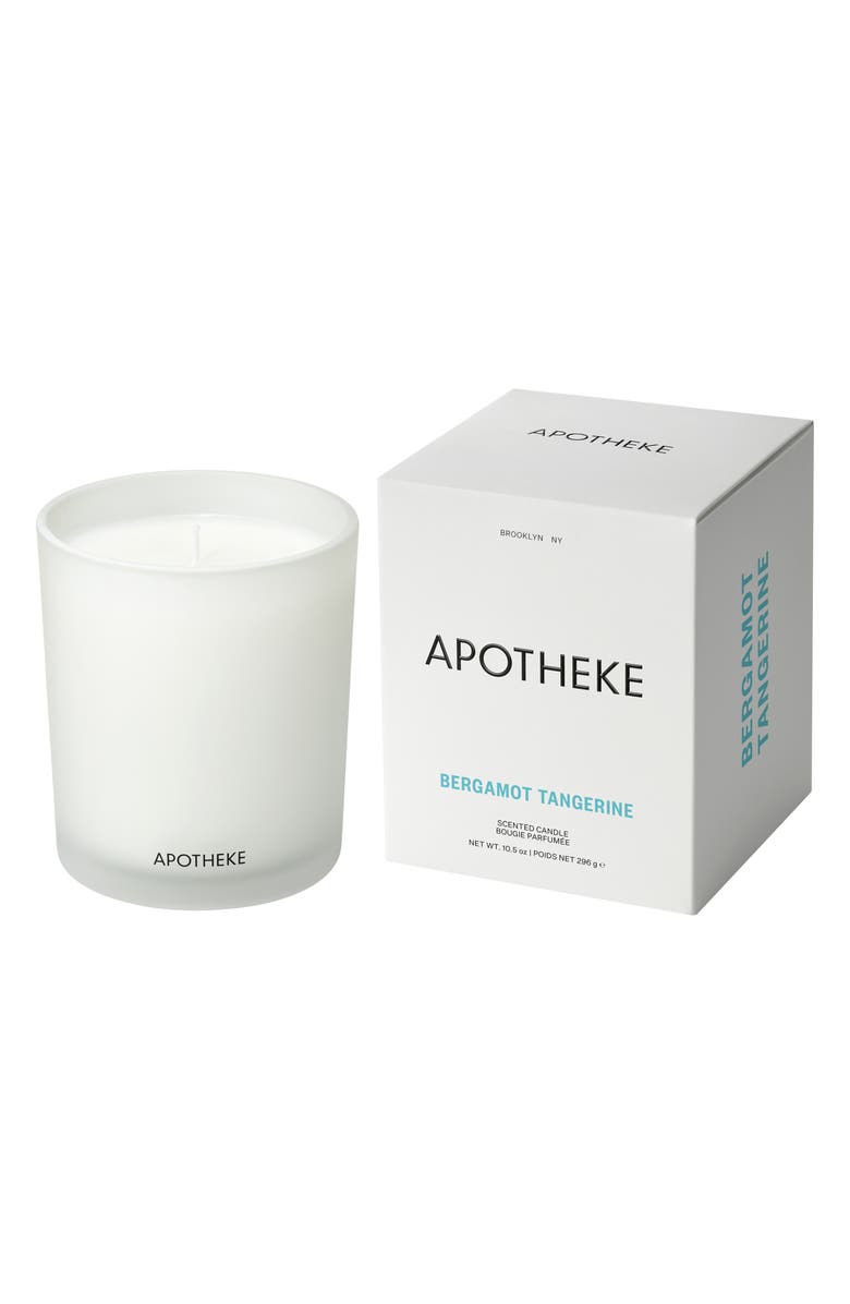 APOTHEKE Bergamot Tangerine Classic Scented Candle, Main, color, White