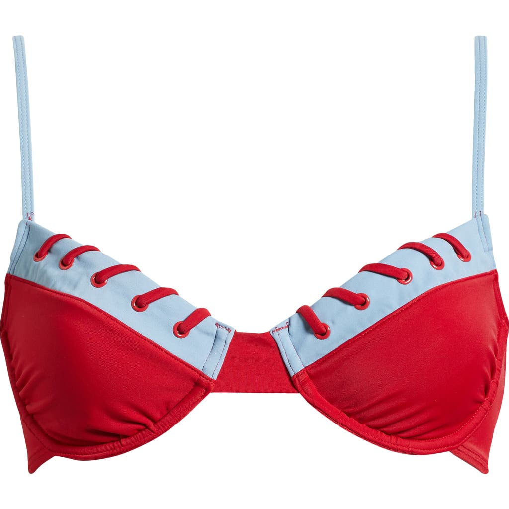 PACSUN PACSUN LACE-UP UNDERWIRE BIKINI TOP