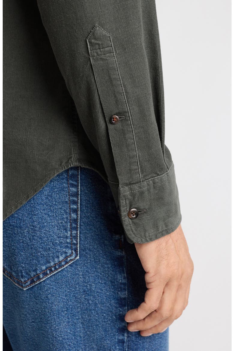 Everyday Slim Fit Corduroy Shirt, Alternate, color, DEEP STONE
