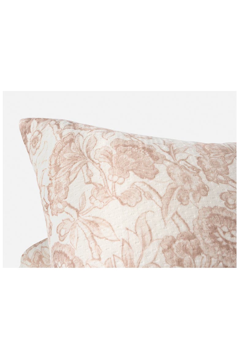 Balboa Organic Matelassé Print Decorative Pillow Cover, Alternate, color, UNDYED W/ ANTIQUE ROSE