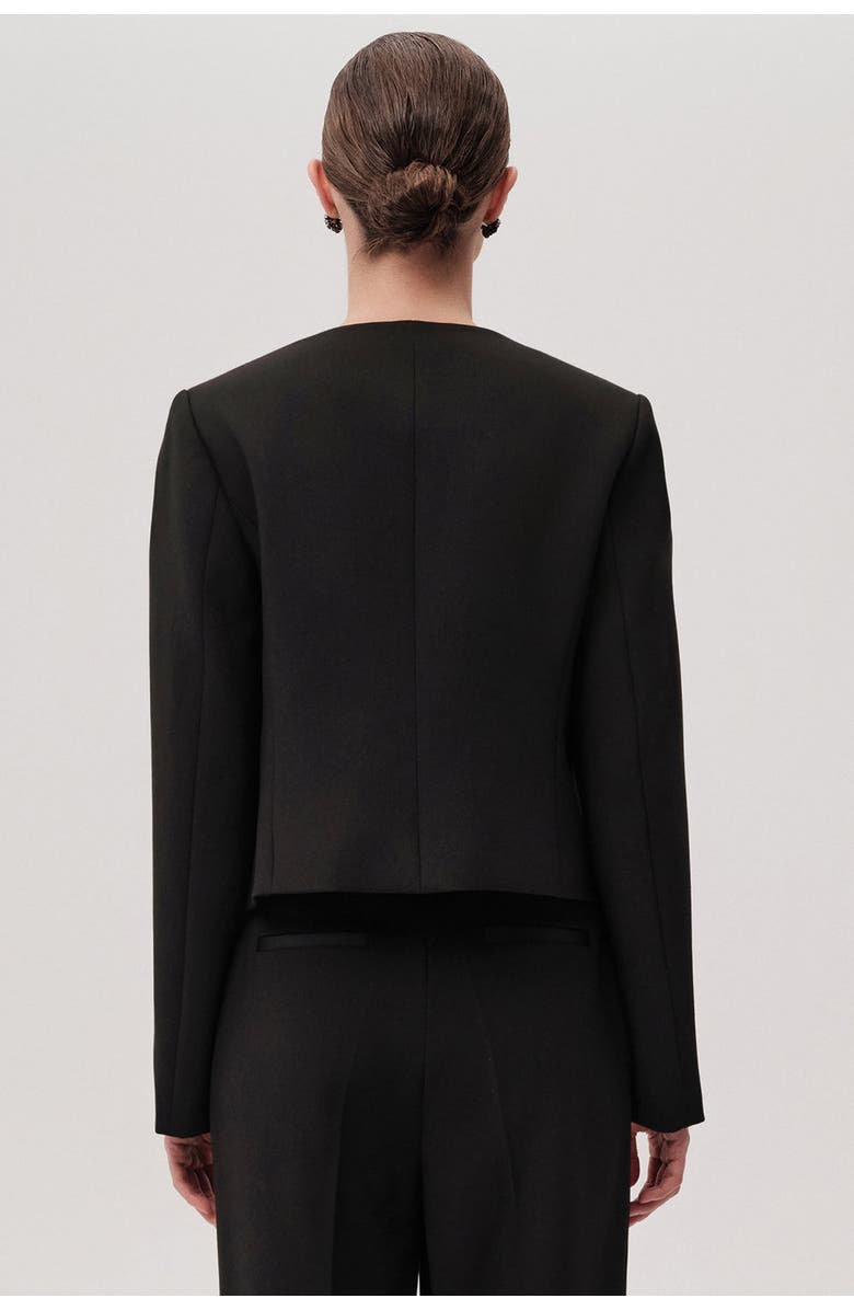 Exquise Aster Structured Jacket, Alternate, color, Black