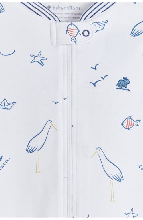 Babycottons Sea Zip Footed Pajama
