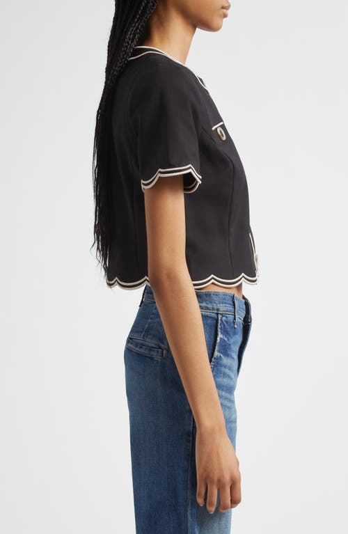 RAMY BROOK RAMY BROOK SANDRA CROP WOVEN SHIRT