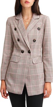 Belle & Bloom Too Cool For Work Plaid Blazer