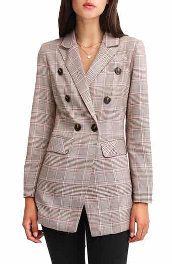 Belle & Bloom Too Cool For Work Plaid Blazer