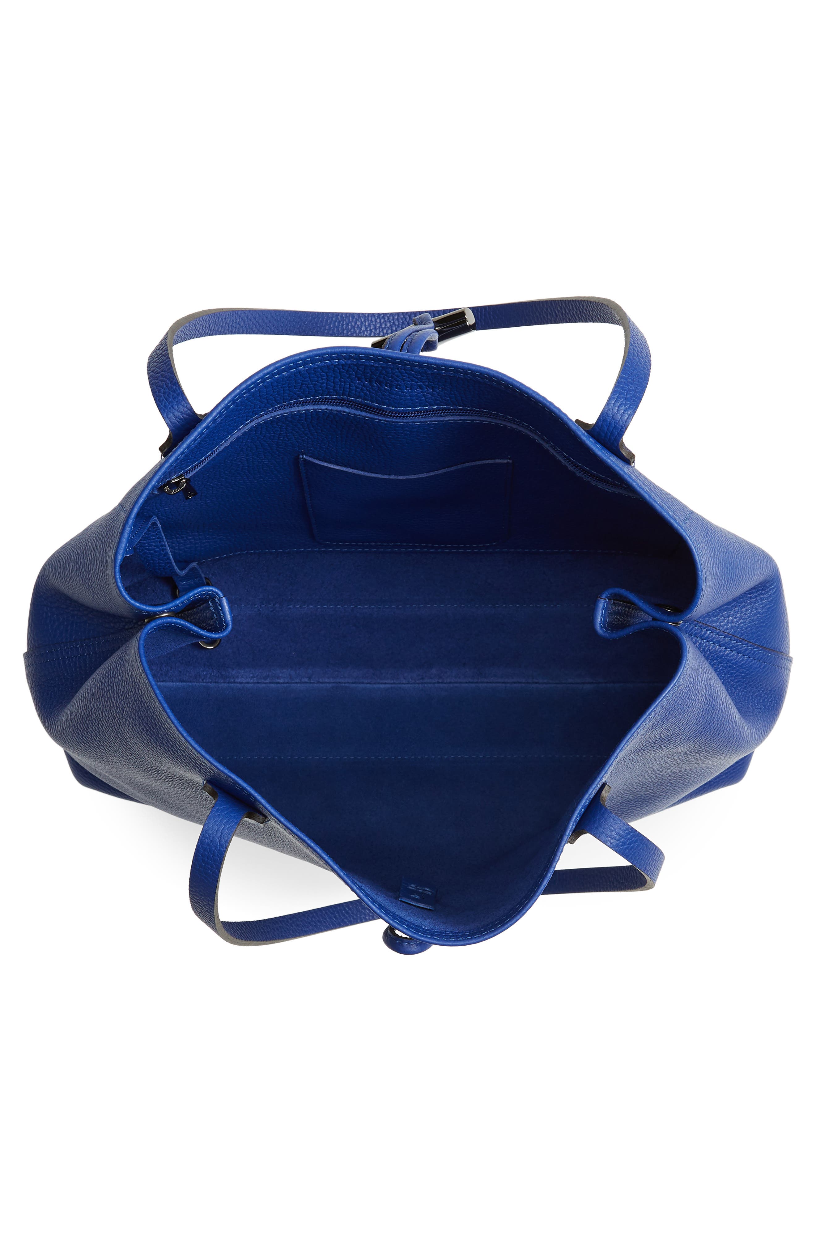 Roseau Essential Mid Leather Tote, Alternate, color, COBALT
