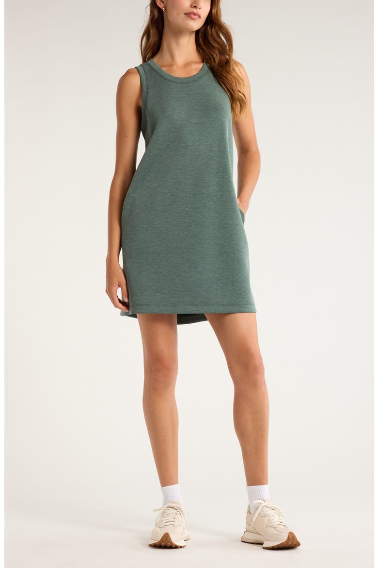 Soft Luxe Tank Dress, Main, color, GREEN BALSAM HEATHER