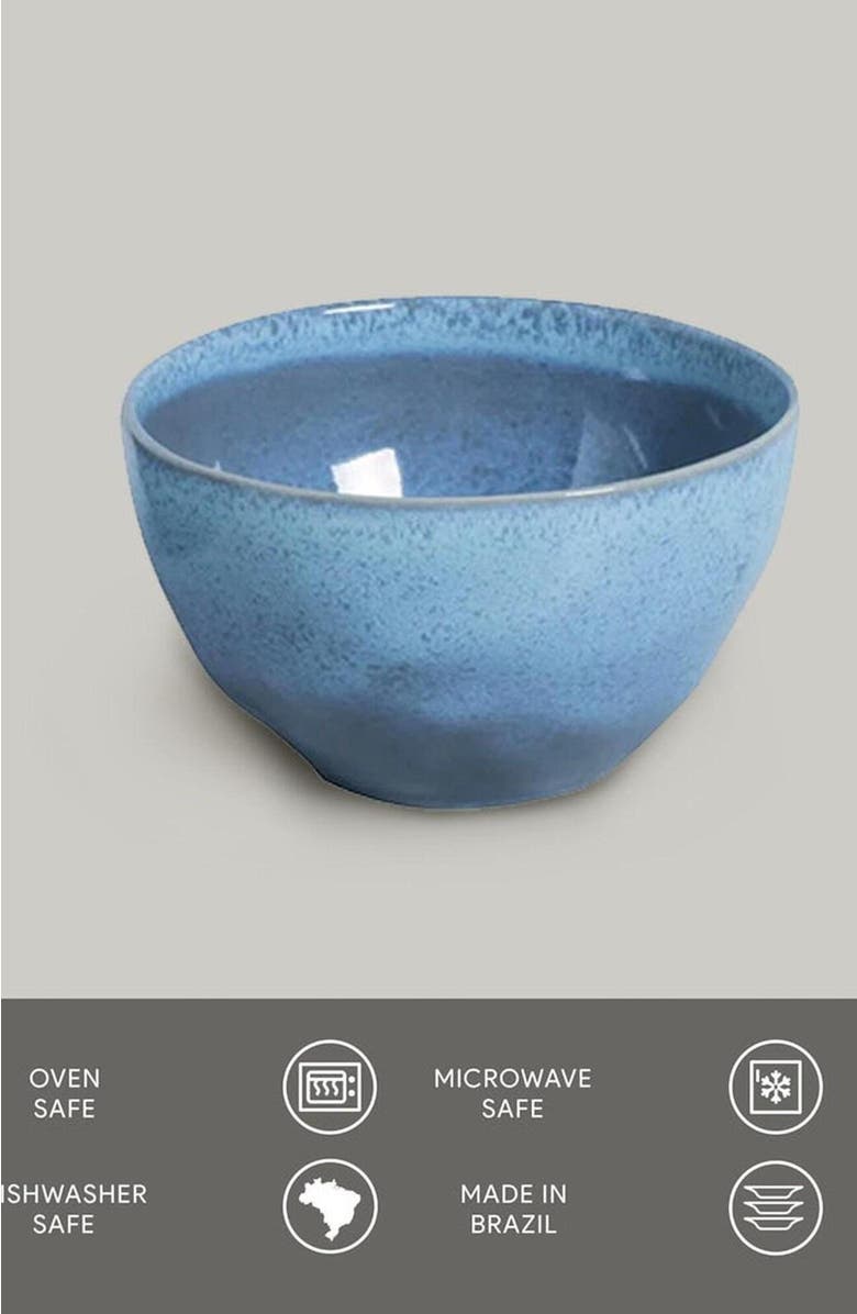 Porto Brasil Organic Soup/Dessert Bowl Set of 6, Alternate, color, Breeze