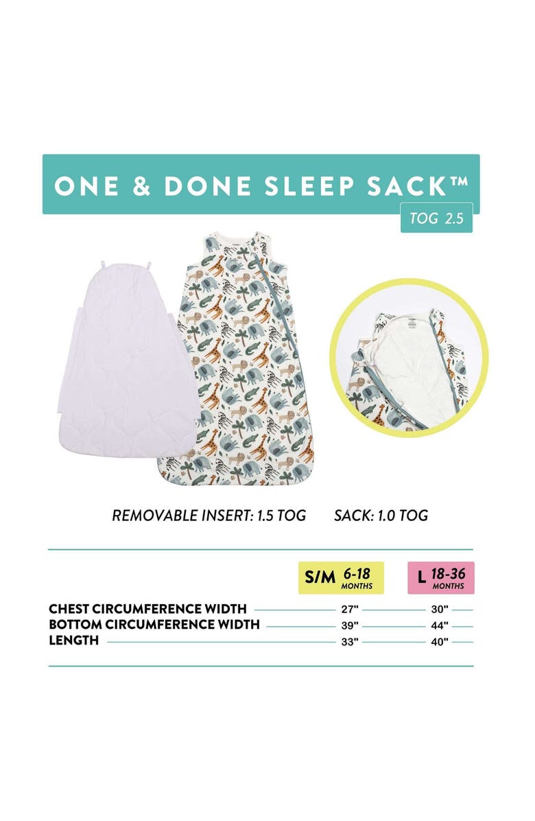 Norani Organic Sleep Sack with Added Insert for All Seasons, Alternate, color, Stars