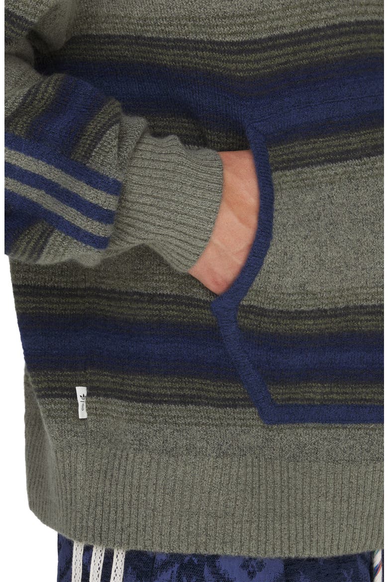 x CLOT Baja Stripe Oversize Hooded Sweater, Alternate, color, TRACE KHAKI/ TECH INDIGO
