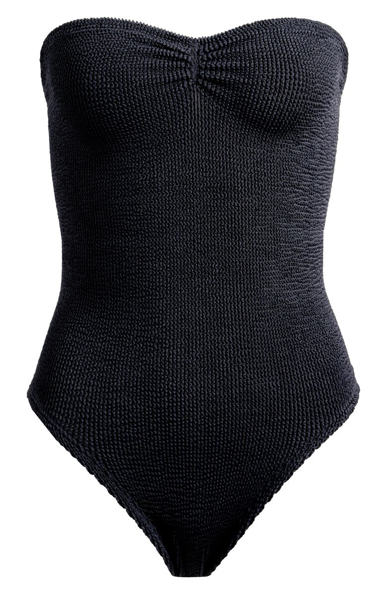 Hunza G Brooke Strapless One-Piece Swimsuit, Main, color, Black