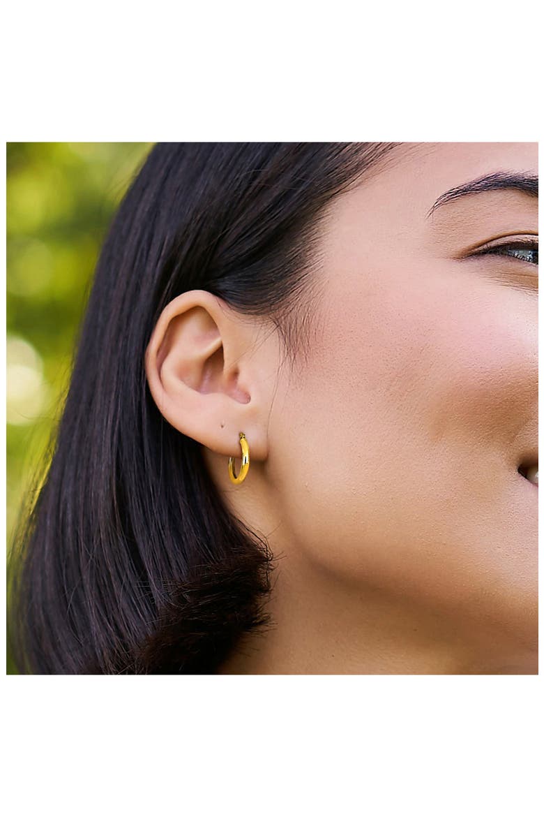 10K Gold Hoop Earrings, 20mm, Alternate, color, GOLD