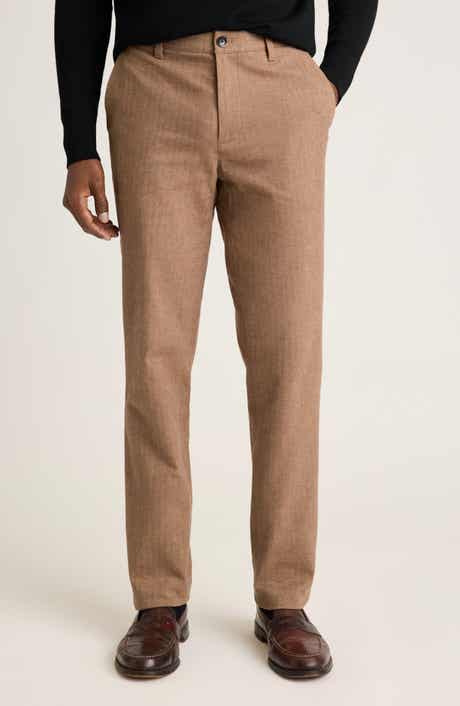 Bonobos Flat Front Brushed Cotton Herringbone Chinos