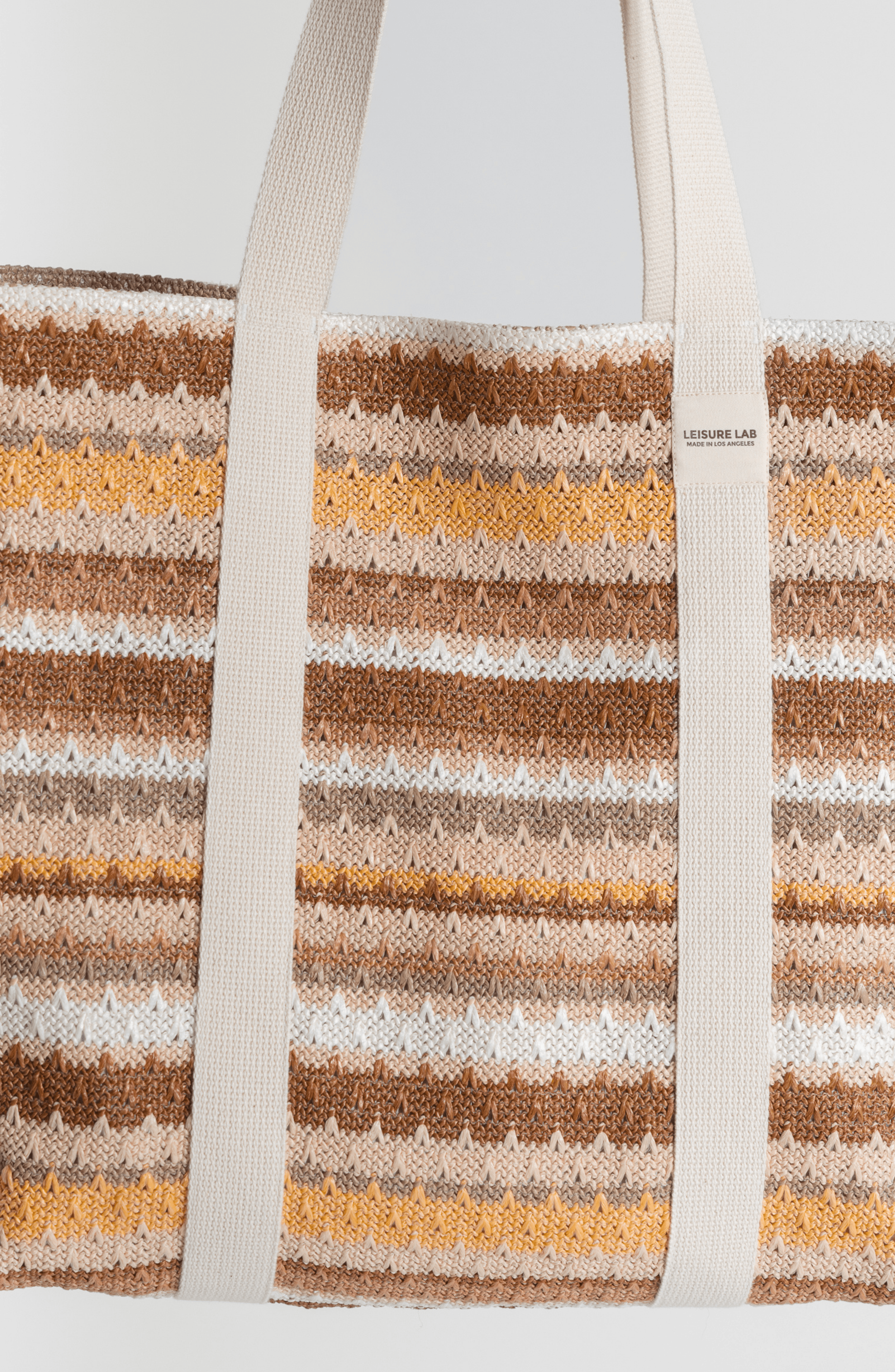 LEISURE LAB Savannah Tote, Alternate, color, Sand Stripes