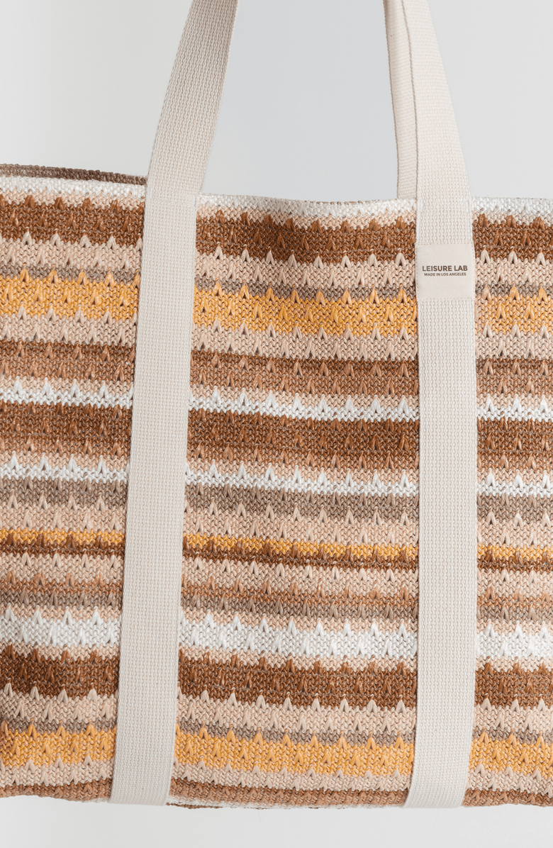 LEISURE LAB Savannah Tote, Alternate, color, Sand Stripes
