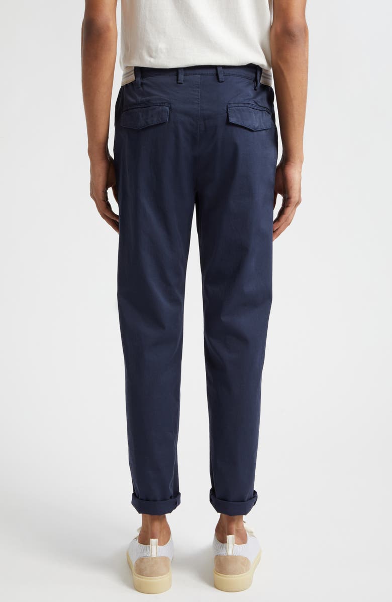 Eleventy Drawstring Waist Stretch Cotton Pants, Alternate, color,