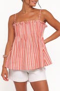 Petal & Pup Carson Stripe Pintuck Pleat Cotton Camisole