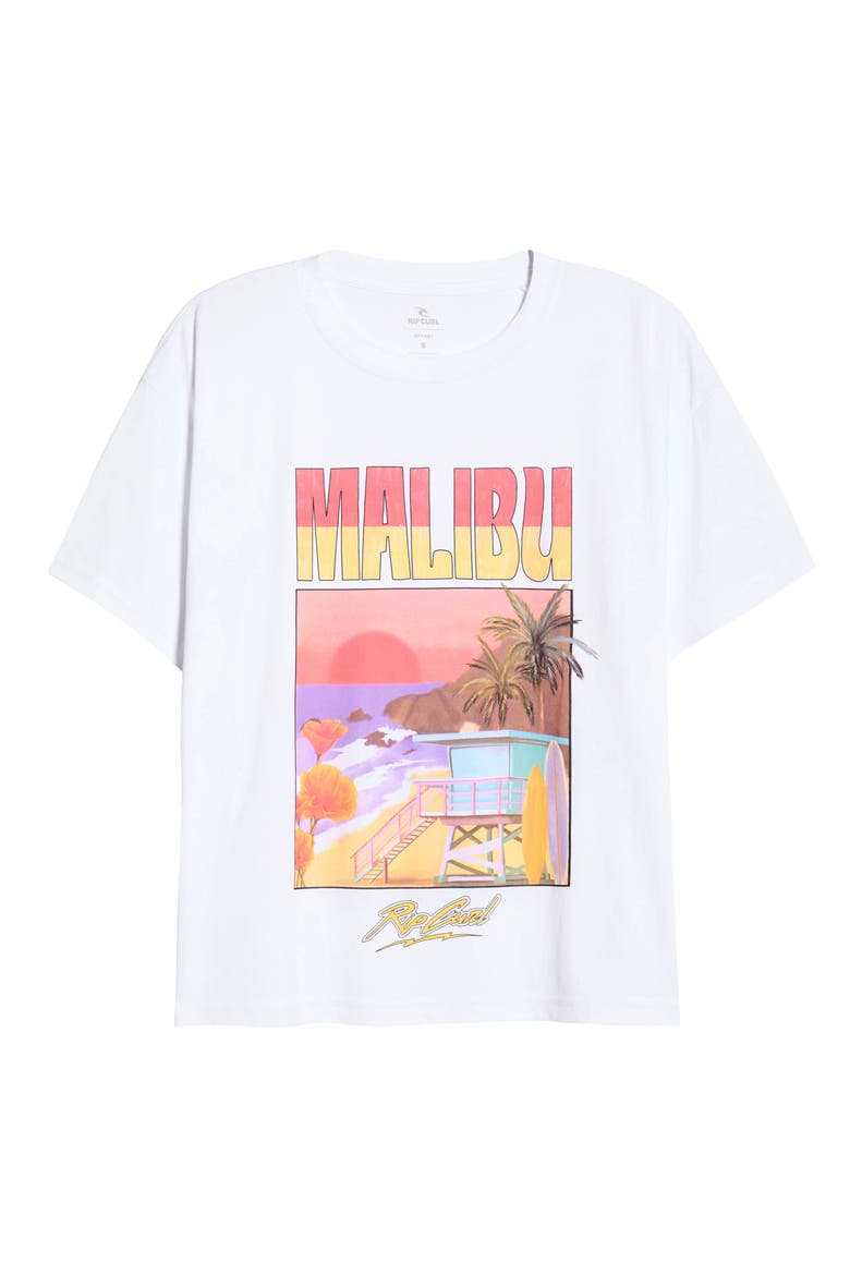 Hotel Malibu Graphic Rash Guard T-Shirt, Alternate, color, WHITE