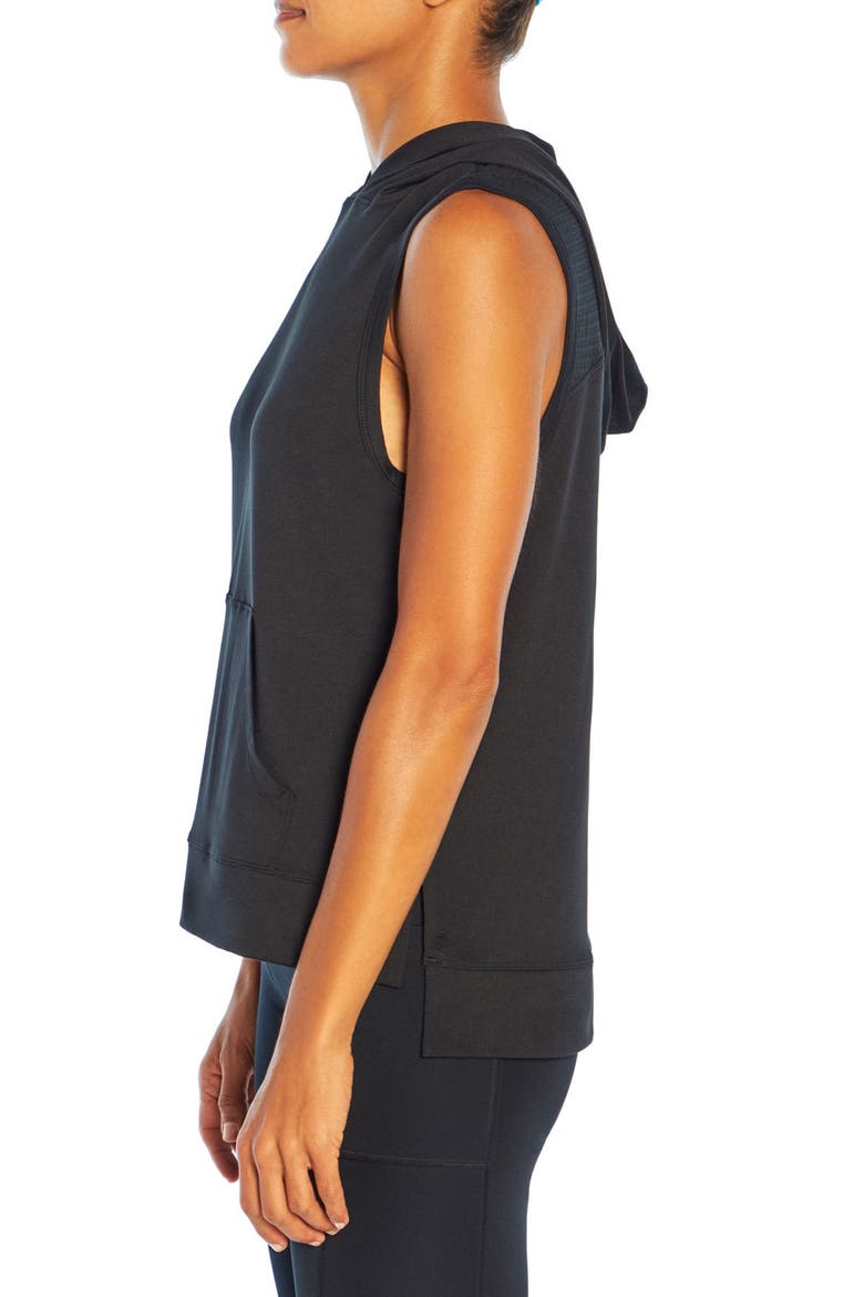 Esther Sleeveless Hoodie, Alternate, color, BLACK