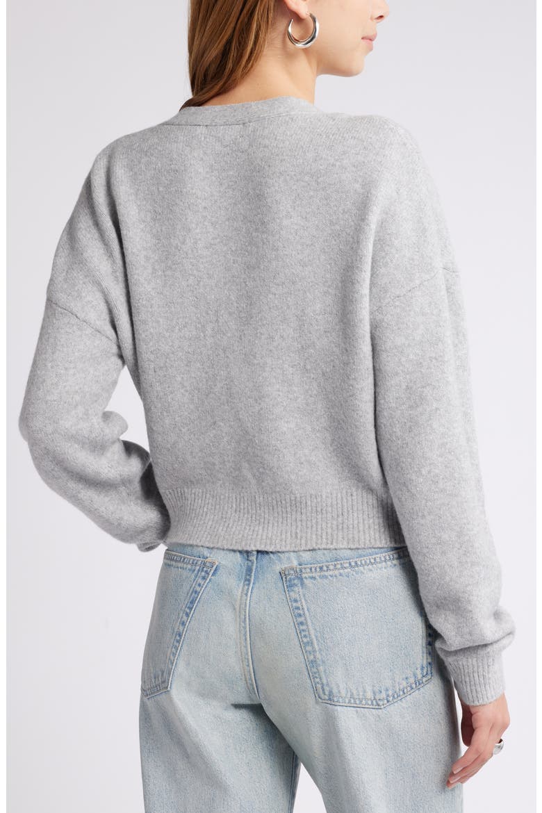 Crop Cardigan, Alternate, color, GREY HEATHER