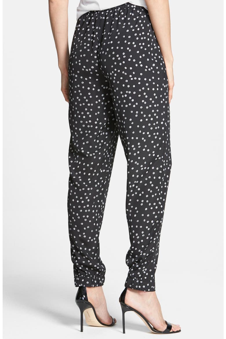 Dot Print Woven Pants, Alternate, color, BLACK COMBO