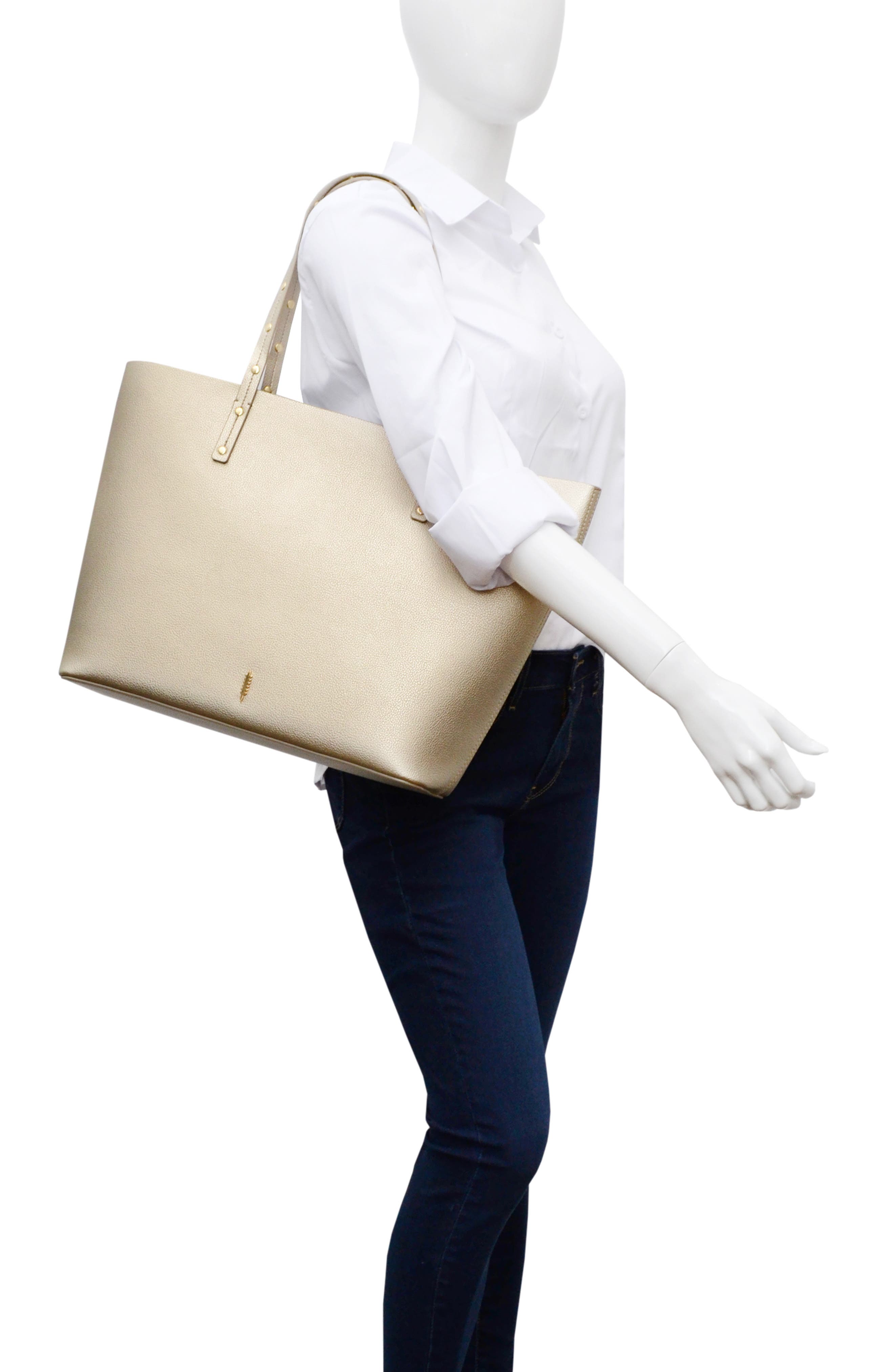 Thacker Fran Stud Leather Tote, Alternate, color, 