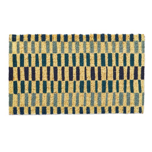 Tag Summer Living Stripe Coir Mat Rectangle Indoor Outdoor Welcome In Multi