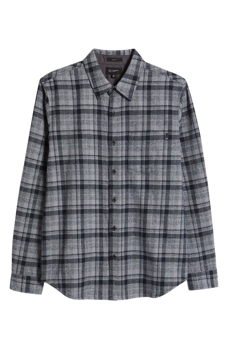 AG Aiden Plaid Cotton Button-Up Shirt, Alternate, color, Tartan Plaid Dark Grey Multi
