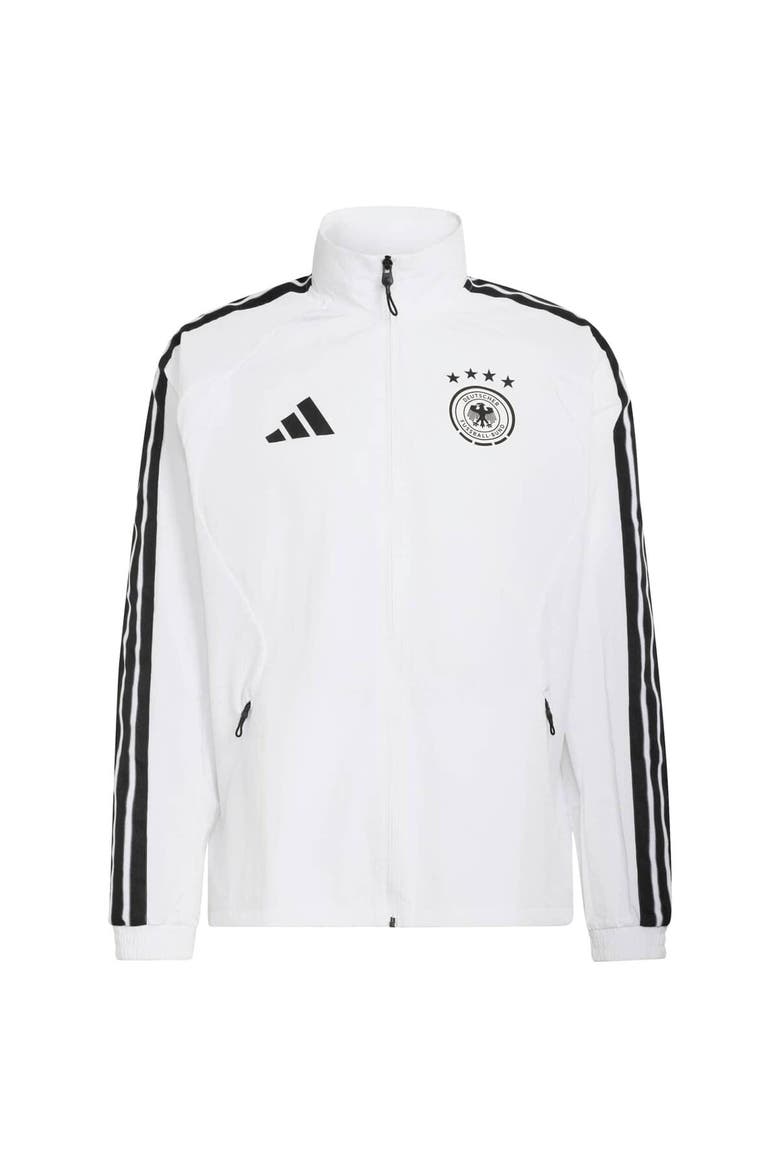Men's adidas White Germany National Team 2026 Home Full-Zip Game Day Anthem Jacket, Alternate, color, White