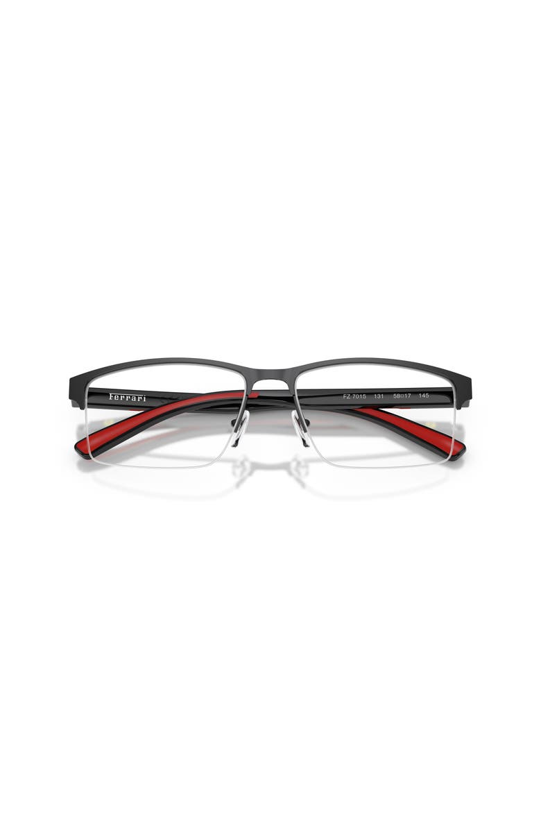 Scuderia Ferrari 58mm Rectangle optical glasses, Alternate, color, Black