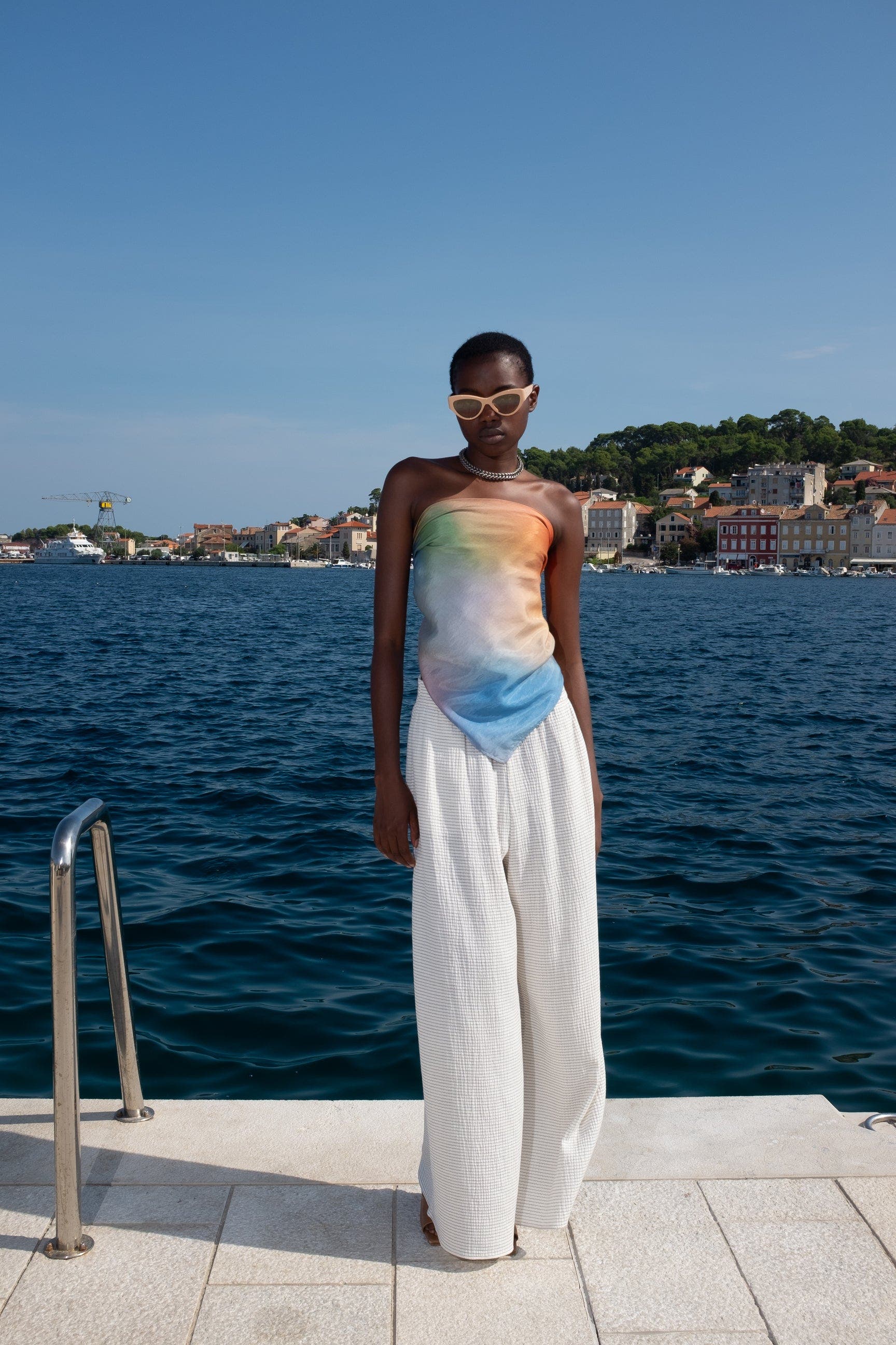 Neela Striped Flowy Wide-Leg Pants - image 2