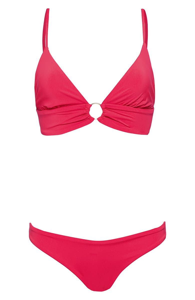 Maaji Reversible Shine Bikini Top, Alternate, color, Red