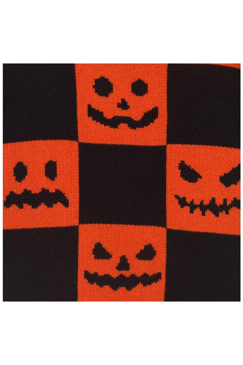 Kids' Halloween Checkered Sweater and Pants Set, Alternate, color, BLACK CHECKER
