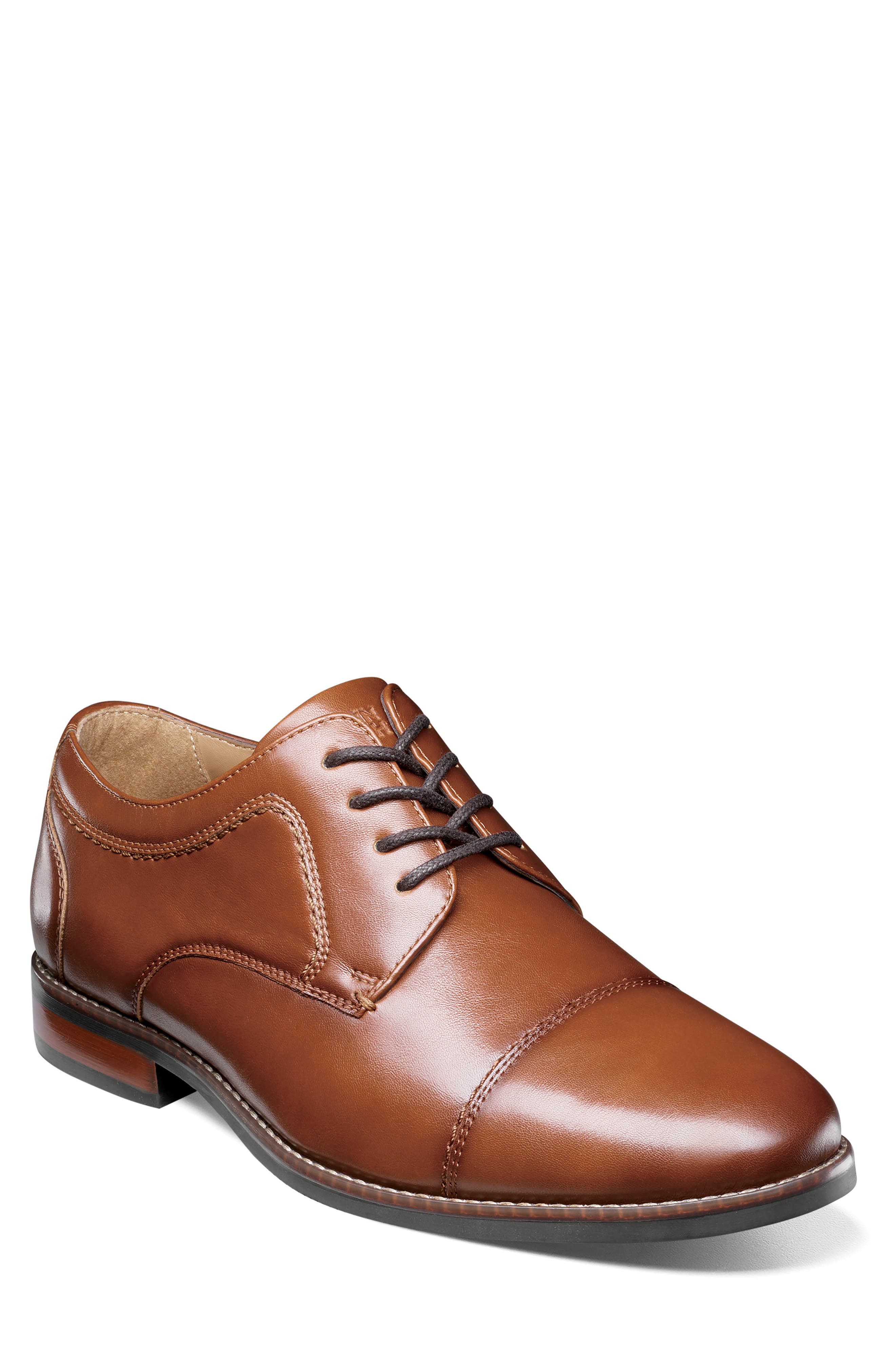 NUNN BUSH Wedgewood Cap Toe Derby, Main, color, Cognac