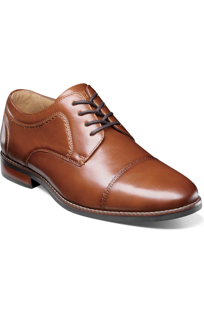NUNN BUSH Wedgewood Cap Toe Derby, Main, color, Cognac