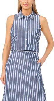Halogen® Sleeveless Button Down Shirt