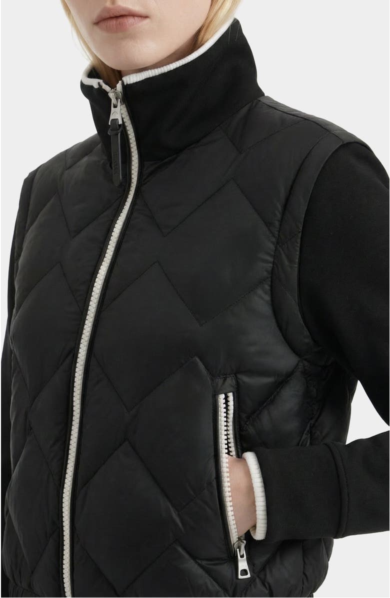 Rudsak Prisa Quilted Light Down Jacket With Removable Sleeves, Alternate, color, Black