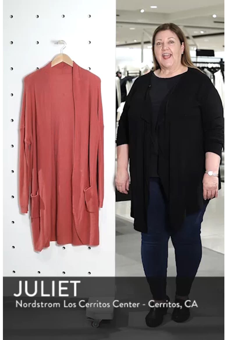 Stitch Curve Hem Cardigan(Plus Size) video
