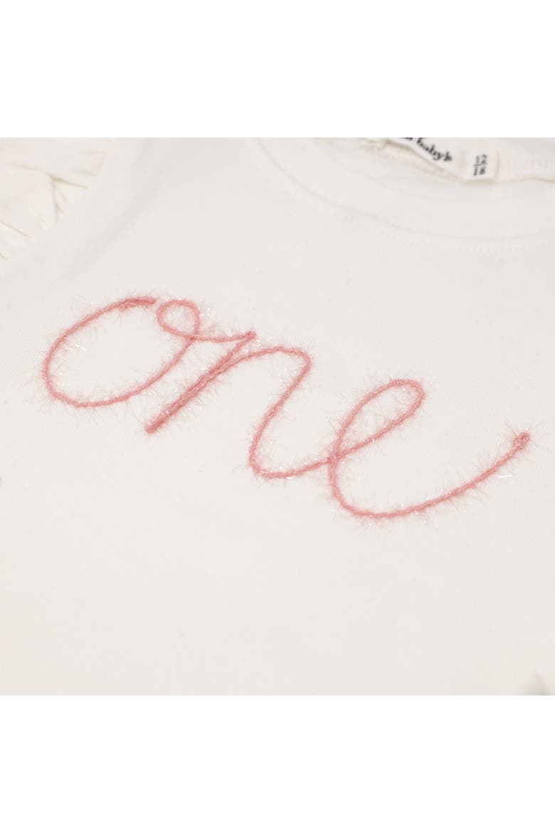 "one" Pink Eyelash Millie Long Sleeve Tee, Alternate, color, Cream