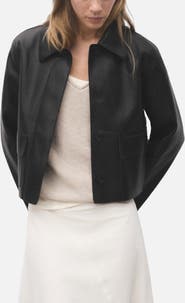 MANGO Sabina Faux Leather Jacket