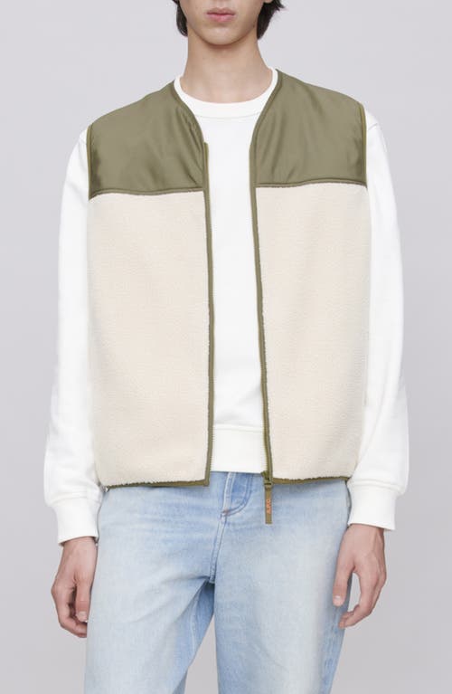 A.P.C. Marty Colorblock Fleece Vest in Aac Off White  product