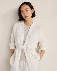 Haven Well Within Cotton Blend Tie-Front Hooded Cardigan