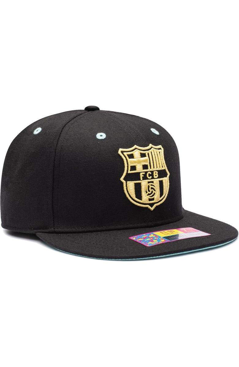 FAN INK Men's Black Barcelona Ice Cream Fitted Hat, Alternate, color, 