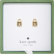 Kate Spade New York spade padlock stud earrings