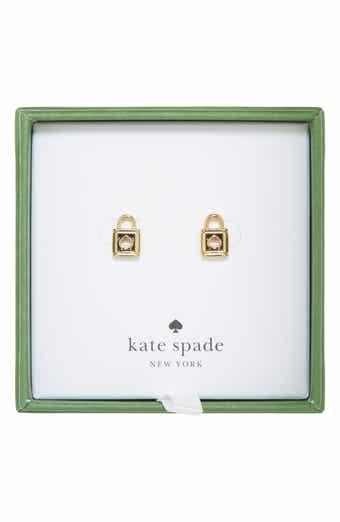 spade padlock stud earrings
