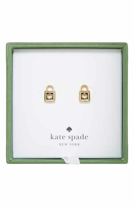 Kate Spade New York spade padlock stud earrings