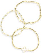 EYE CANDY LOS ANGELES Lisa Set of 3 Clover & Butterfly Bracelets